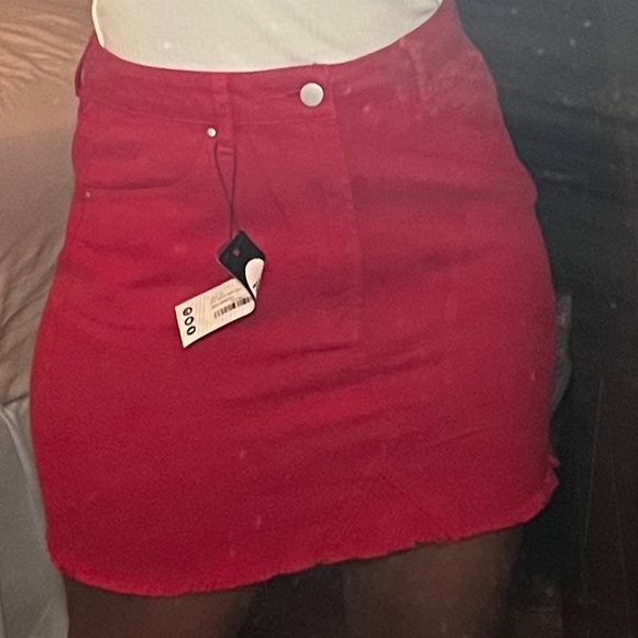 Boohoo Womens Size Denim Blue Skirt (Regular)